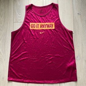 Nike Do It Anyway Pink Dri-Fit Tank Top